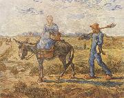 Vincent Van Gogh Morning:Peasant Couple Going to Work (nn04) painting
